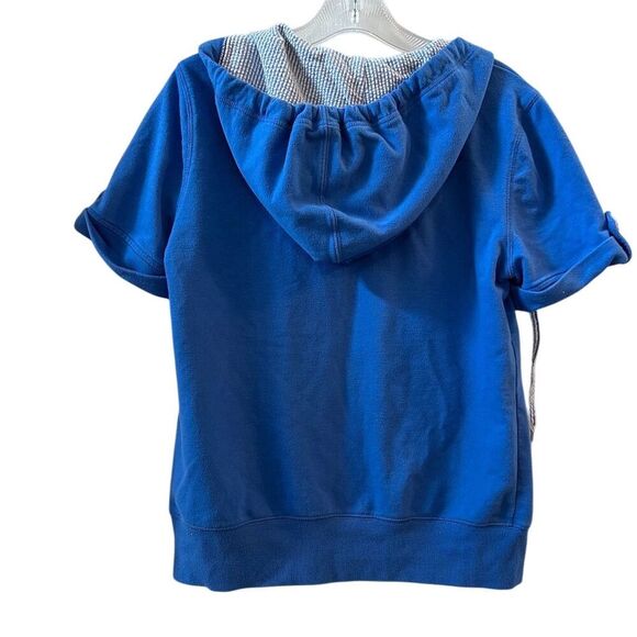 Silver Wear Women's Short Sleeve Zip-Up Hoodie Jacket Blue Size S - Picture 9 of 16